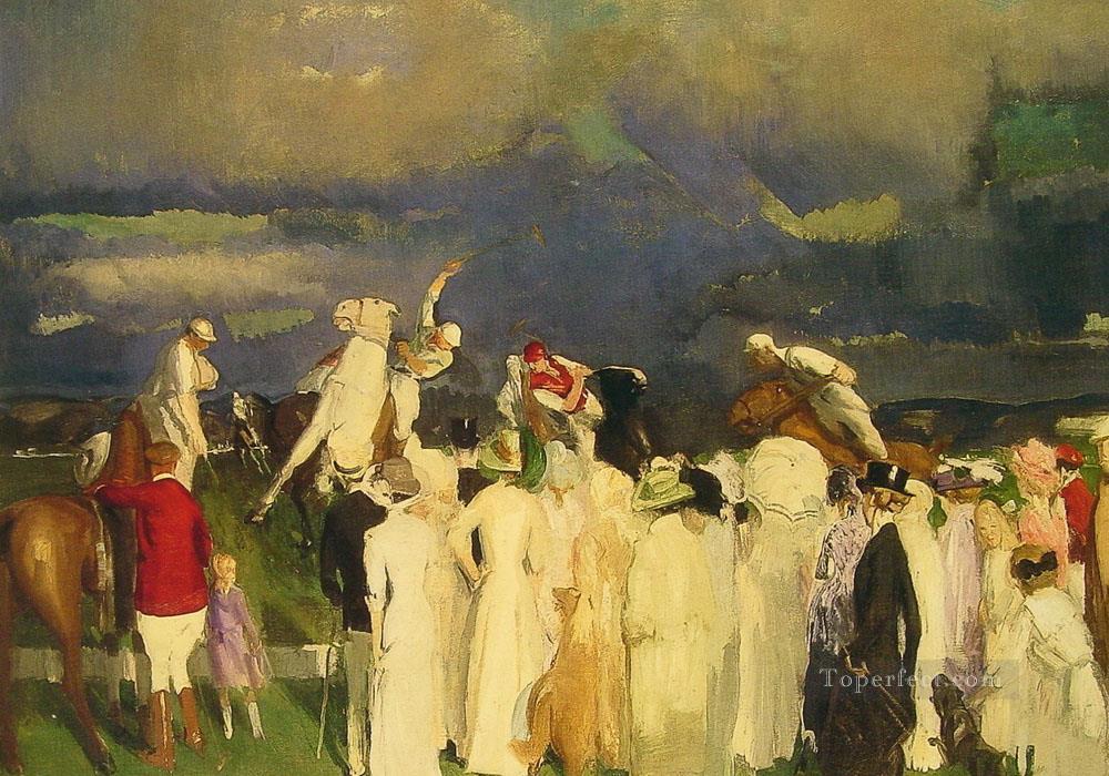 Polo Crowd Realist Ashcan School George Wesley Bellows Oil Paintings